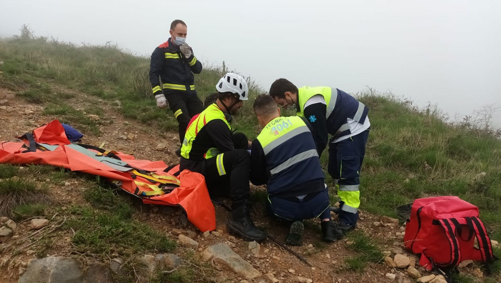 Rescate a un senderista lesionado