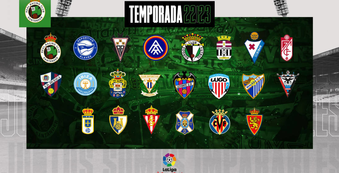 Clubes que forman la LaLiga SmartBank de la temporada 2022/2023