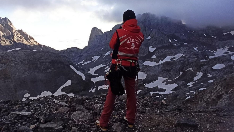 Rescate en los Picos de Europa. Foto: @BomberosAstur