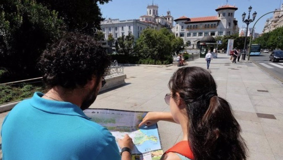 Turistas en Santander