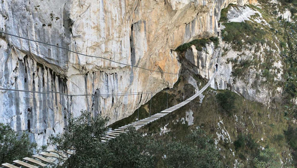 Imagen de archivo de la via ferrata de La Hermida | Foto: ferratalahermida.com