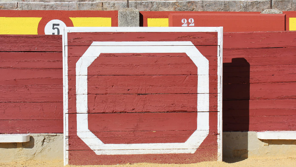 Imagen de un burladero en un plaza de toros