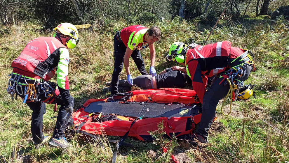 Evacuación del monte Mazagruco, en Mazcuerras