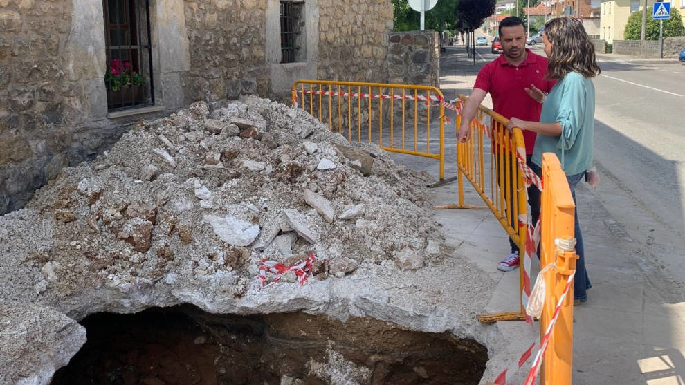 Las obras en la red de abastecimiento de Puente San Miguel