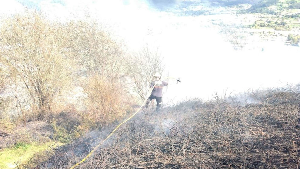 Imagen de la extinción del incendio