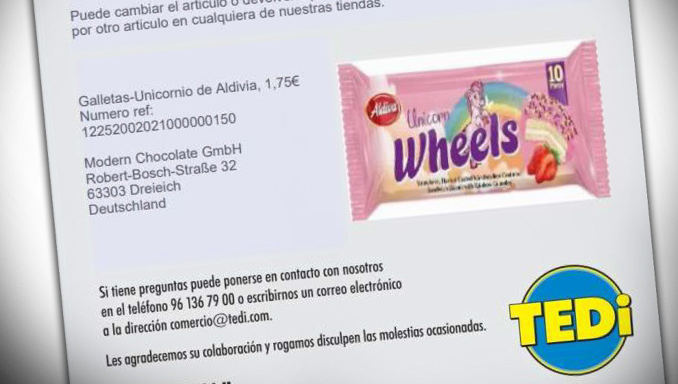 Tedi retira unas galletas de unicornio