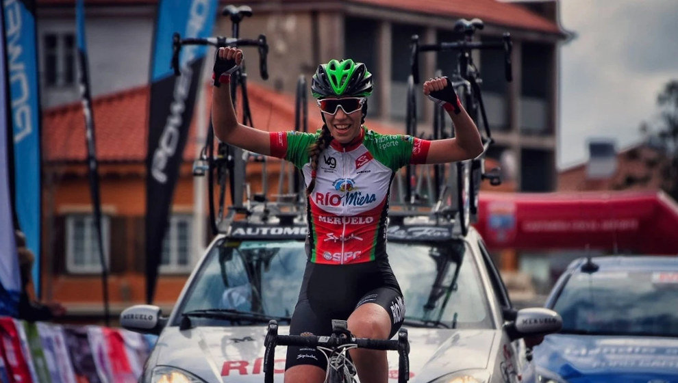 Estela Domínguez cuando corría en el Río Miera-Cantabria Deporte