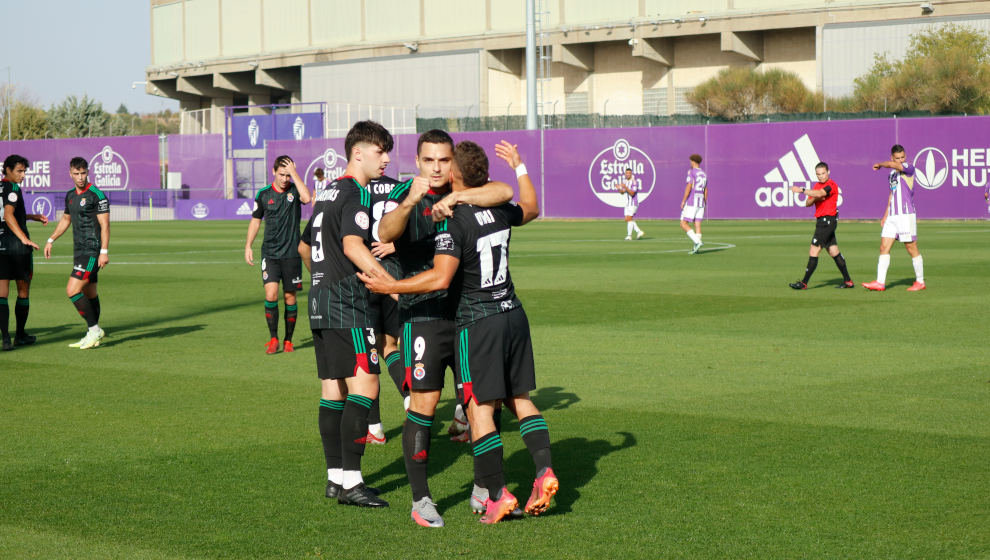 Celebración de un tanto en el partido de ida