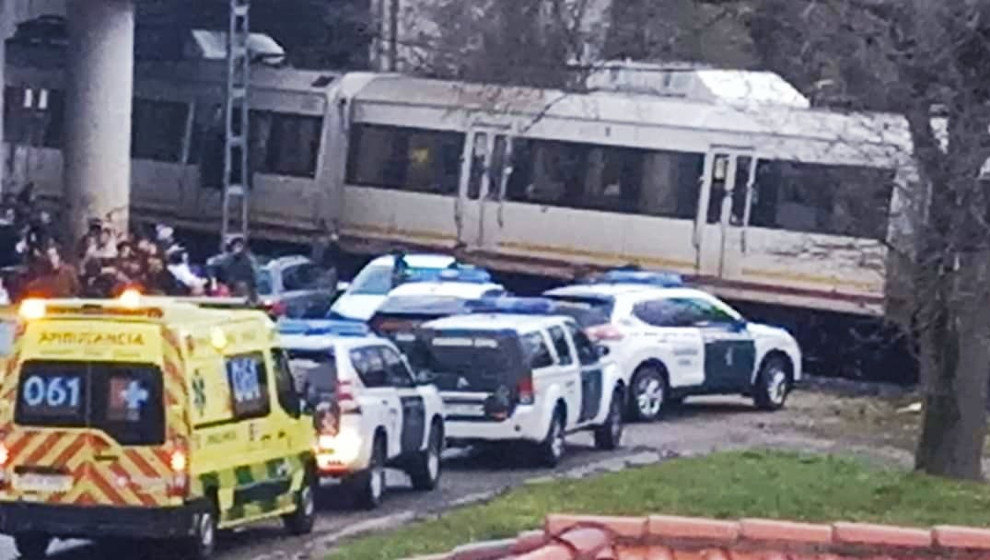 Intervención policial en el tren