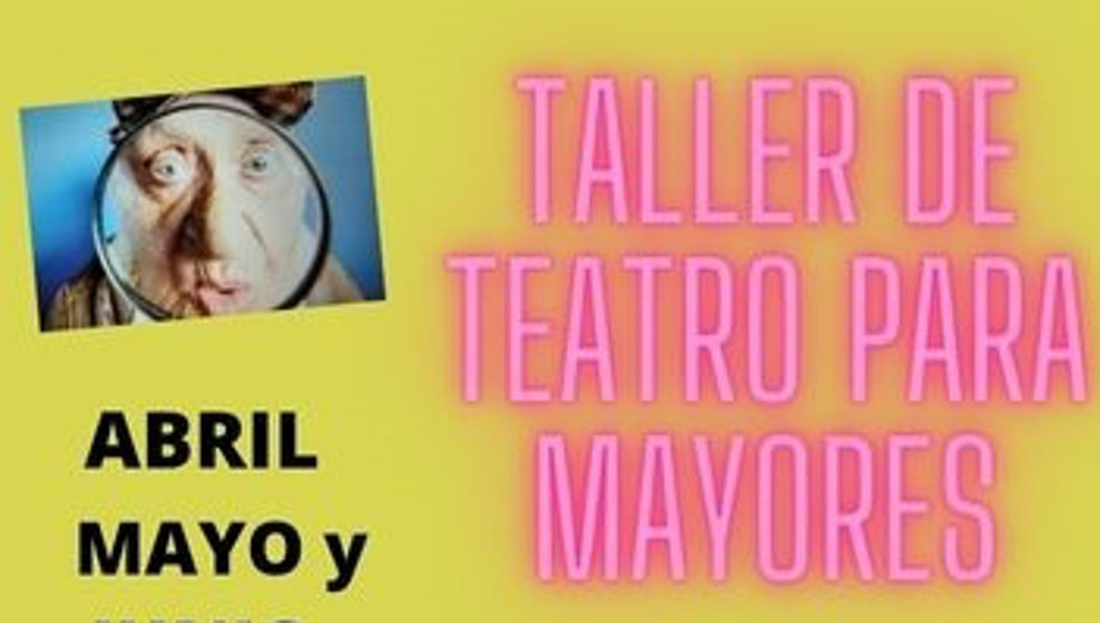 Detalle del cartel del taller de teatro para mayores de Camargo