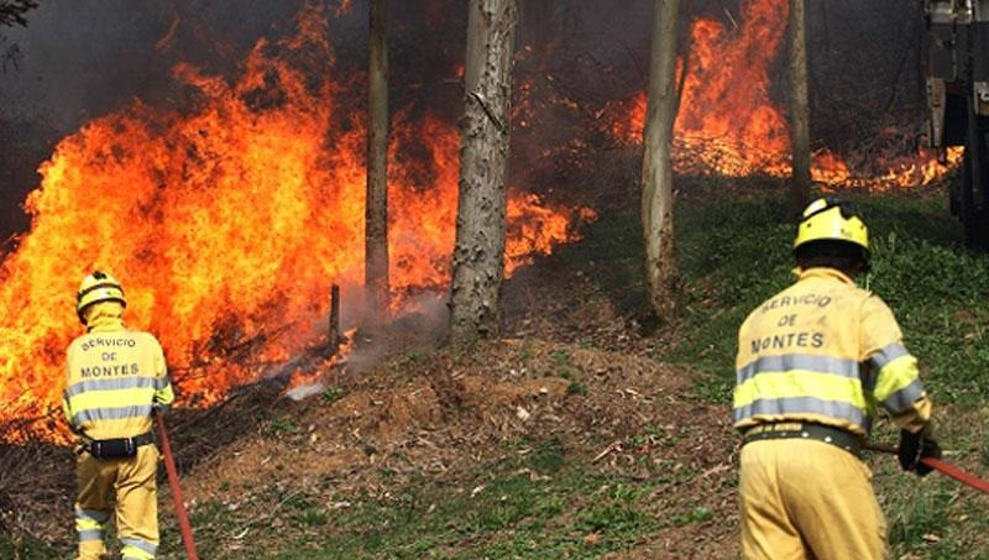 Incendio forestal en Cantabria