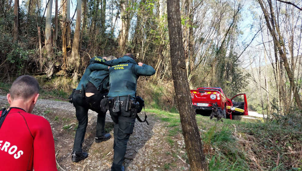 Mujer rescatada en Rasines