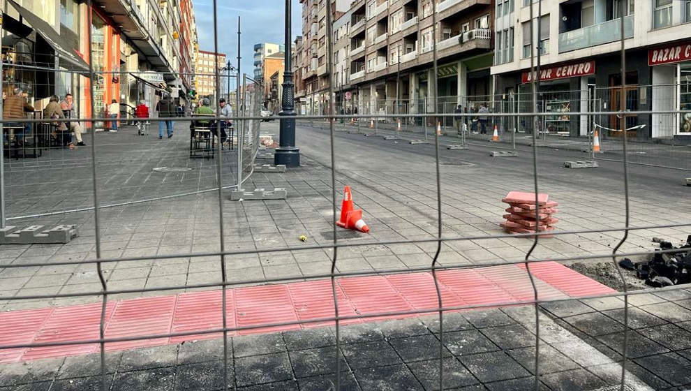 Obras de la calle Julián Ceballos de Torrelavega