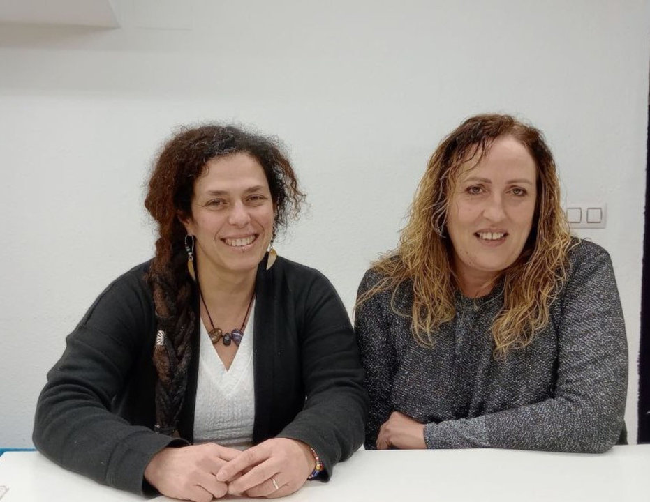 Las número 1 y 2 de la candidatura de la coalición Podemos-IU en las elecciones autonómicas de mayo, Mónica Rodero y Carmen Marrtín, respectivamente 