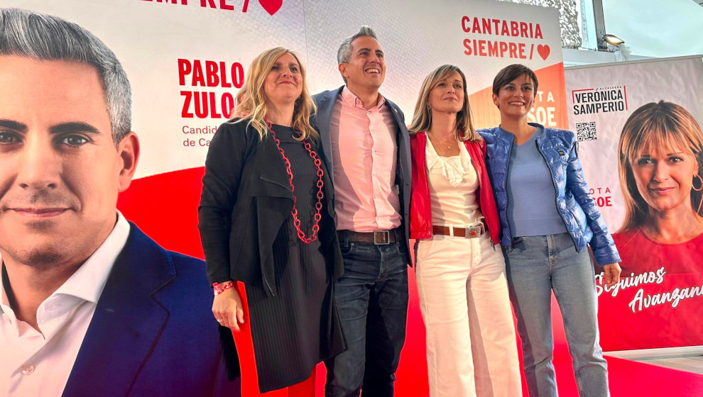 Acto de resentación de la candidatura de Verónica Samperio en Piélagos, con Pablo Zuloaga e Isabel Rodríguez.