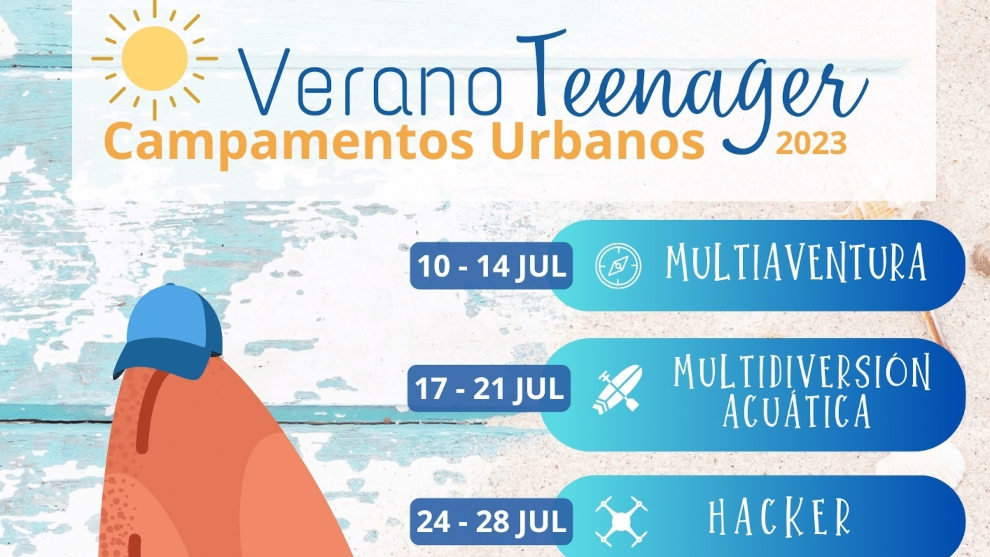 Parte del cartel del programa de 'Verano Teenager'