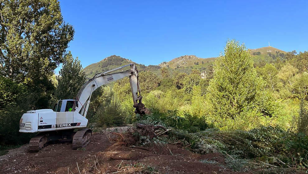 Labores de limpieza del Gobierno en el río Asón