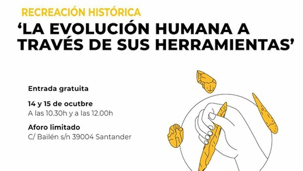 Cartel de la actividad 'La evolución humana a través de las herramientas'