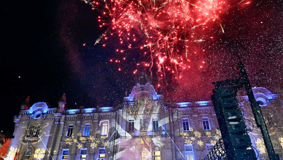 Encendido del alumbrado navideño en Santander