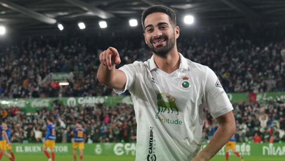 Rubén Alves celebra su gol ante el Andorra | Foto: Racing de Santander