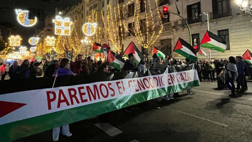 Concentración contra el "genocidio" en Palestina convocada por Interpueblos