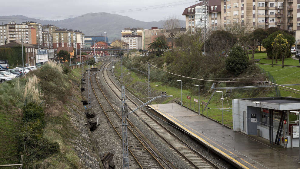 Vías del tren en Maliaño