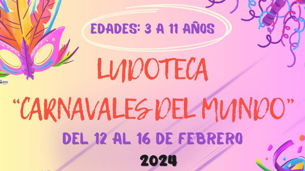 Parte del cartel de la ludoteca de Carnaval