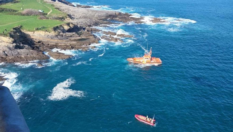 Lugar donde se encontró el cuerpo de la mujer en la costa de Castro Urdiales