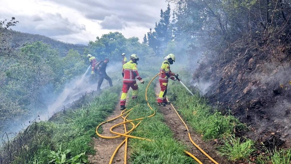 Extinción del incendio en Liébana