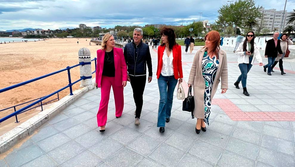 Ana Redondo en Santander, antes de participar en un acto por el 145 aniversario del PSOE