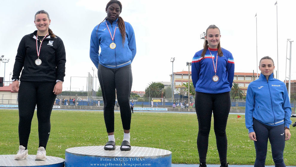 Podio peso sub 18 femenino | Foto: Ángel Tomás