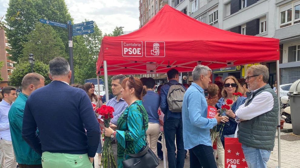 Acto de campaña del PSOE, con motivo de las elecciones europeas 