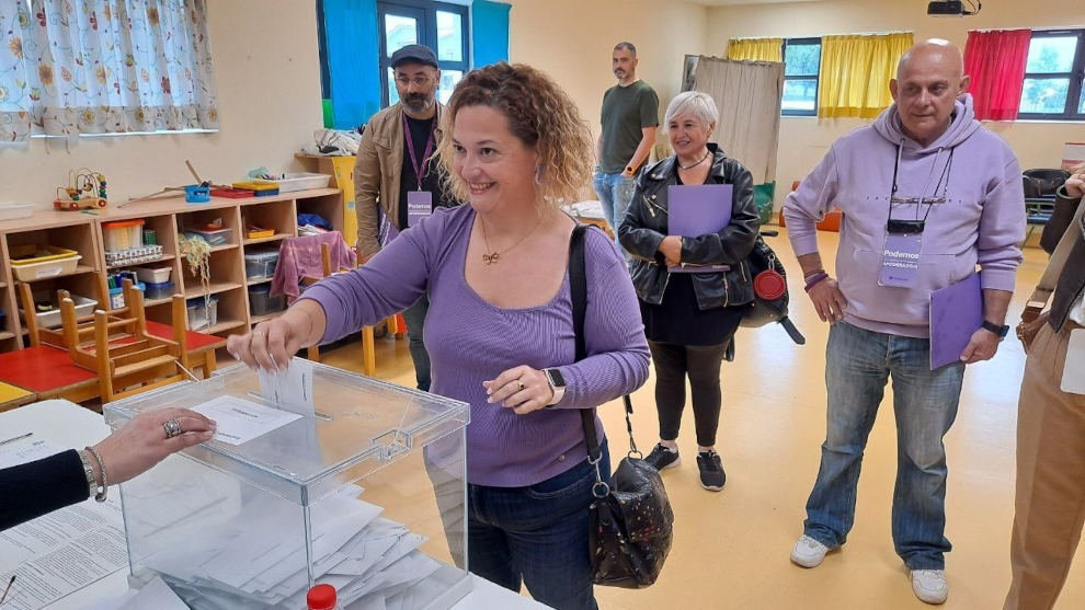 La candidata cántabra por Podemos al Parlamento Europeo, Mercedes González
