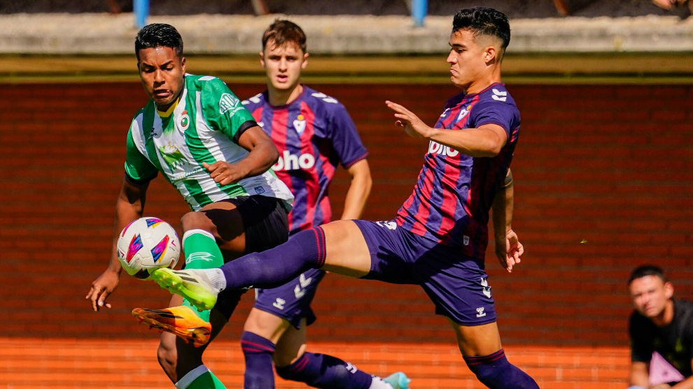 Jeremy durante el partido que Racing y Eibar disputaron en agosto de 2023