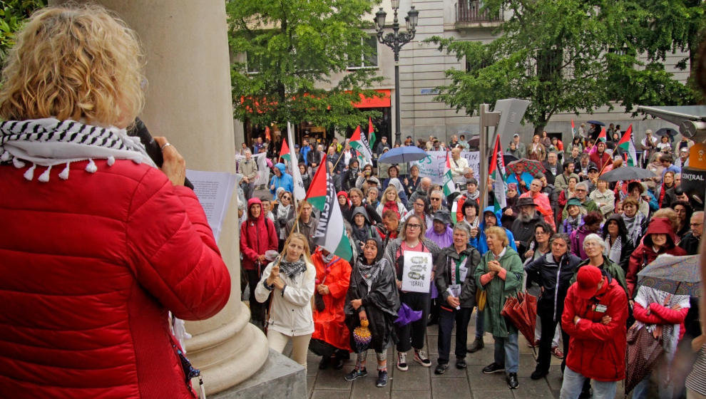 Manifestación en apoyo a Palestina en Santander  