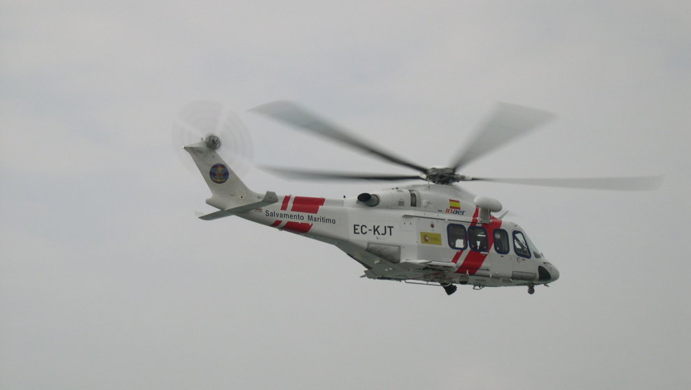 Una imagen de archivo del Helicóptero de Salvamento Marítimo en pleno vuelo