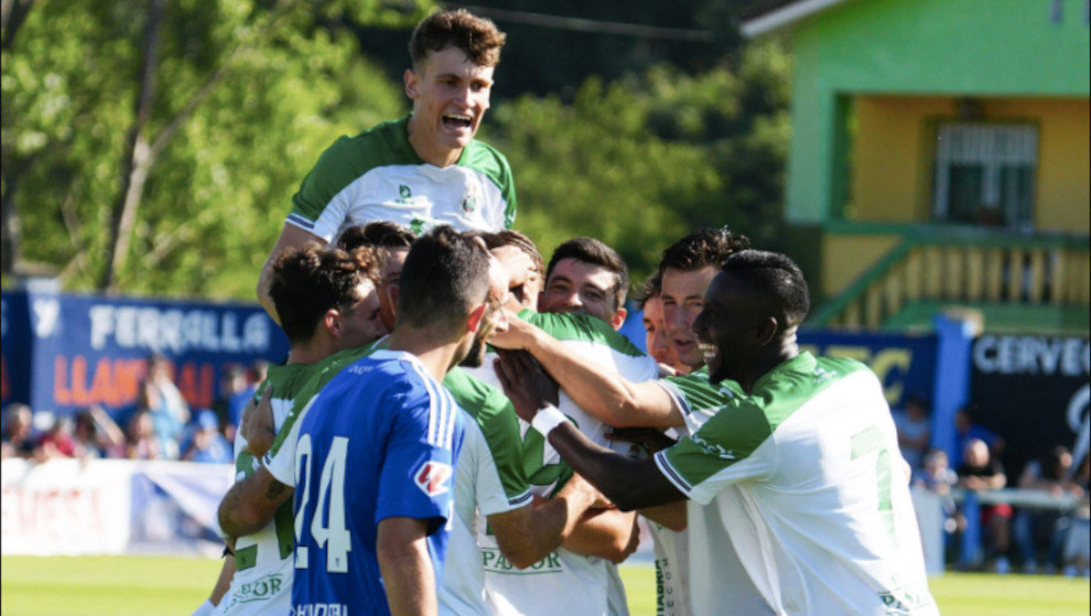 Celebración de uno de los goles