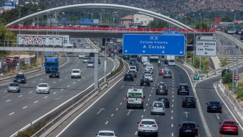 Tráfico en la A6 durante la operación del 1 de agosto