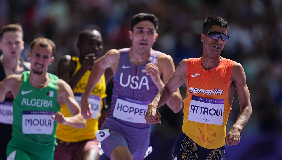 Mohamed Attaoui, durante su participación en los Juegos Olímpicos de París