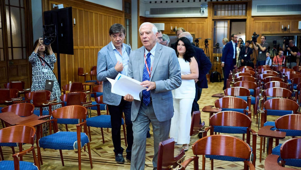 El alto representante de la Unión Europea para Asuntos Exteriores y Política de Seguridad, Josep Borrell, en la Universidad Internacional Menéndez Pelayo (UIMP)