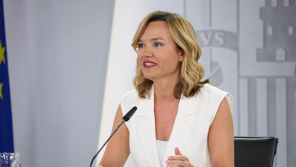 La ministra Portavoz, Pilar Alegría, durante una rueda de prensa posterior a la reunión del Consejo de Ministros