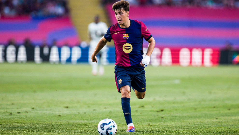 Pablo Torre, durante un encuentro con la camiseta del FC Barcelona