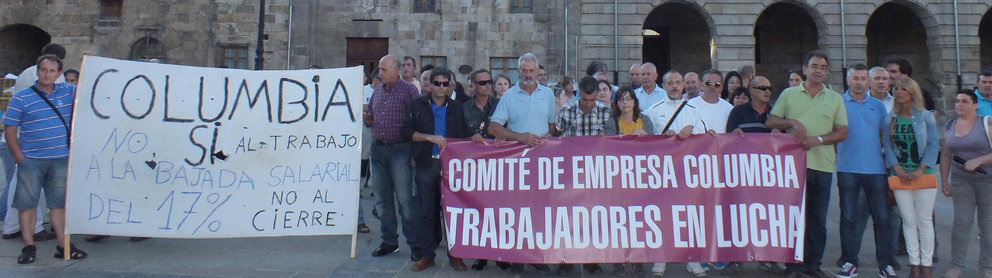 Manifestación de los trabajadores de Columbia Cintas