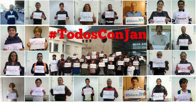 #TodosConJan es el hastag creado por la asociación de padres del CEAR de Vela