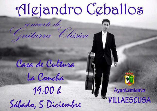 Cartel del concierto de Alejandro Ceballos en Villaescusa