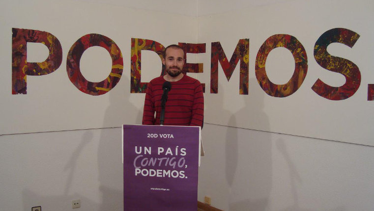 El secretario de comunicación de Podemos, Óscar Manteca