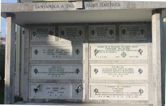 El conocido como Panteón de los Ilustres, en el cementerio de Ciriego de Santander