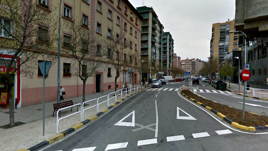 Vista de la calle Monasterio de la Oliva, en Pamplona
