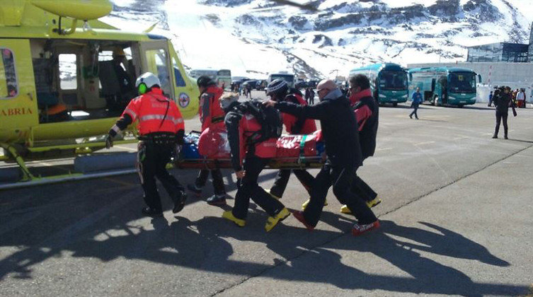 El esquiador ha sido trasladado en helicóptero desde Alto Campoo