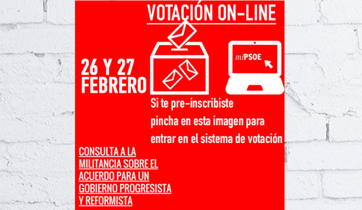 Los votantes del PSOE de Cantabria pueden acceder a través de la web a la votación